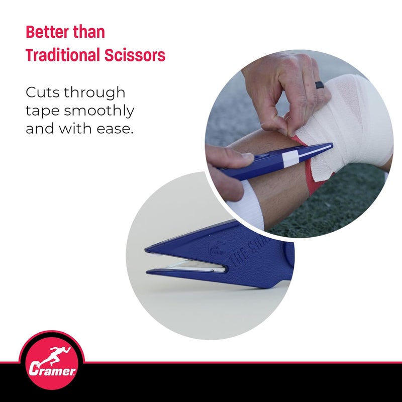 Cramer Athletic Training Supplies, Shark Tape Cutter & Remover Liquid for Adhesive Removal, Safe Edge Scissors, Bandage Shears & Solution to Safely Remove Athletic Tape, Standard Tape Cutter - Image 5